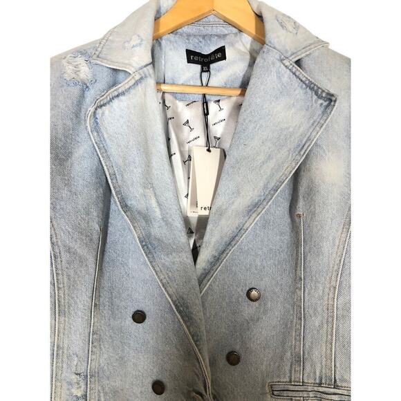 Retrofete Vivienne Jacket Jean Light Wash NWT XL - Picture 6 of 10